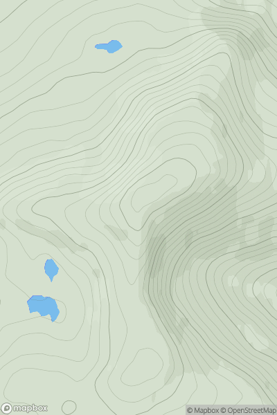 Thumbnail image for Glas Bheinn [Islay] showing contour plot for surrounding peak
